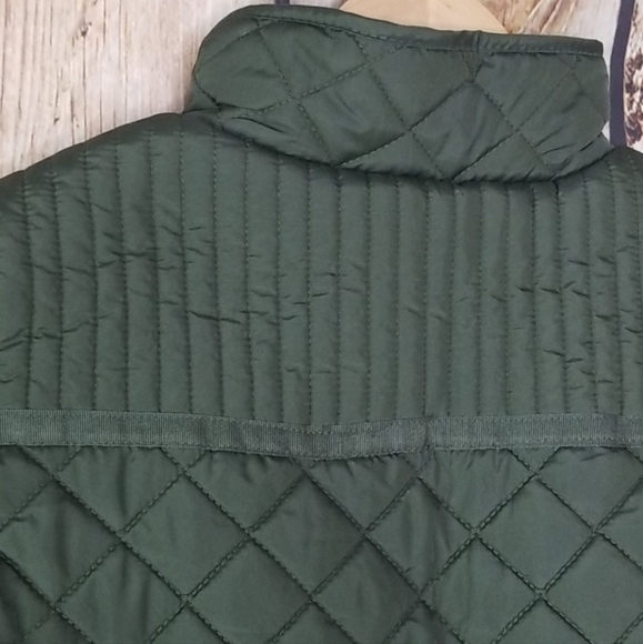 Soft WEATHERPROOF Quilted Green Faux Fur Sleeveless Vest (#1,361) - Picture 11 of 12